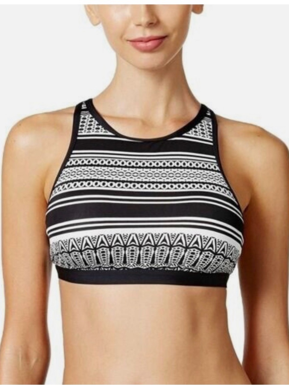 Jag high neck sports bra swimsuit top